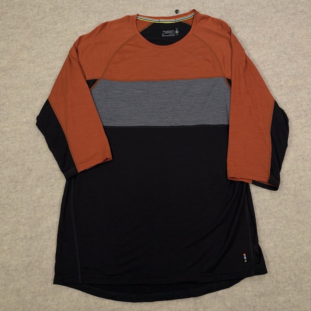 Smartwool Merino Sport 120 Mens M Mountain Bike 3/4 Sleeve Jersey Wool Blend